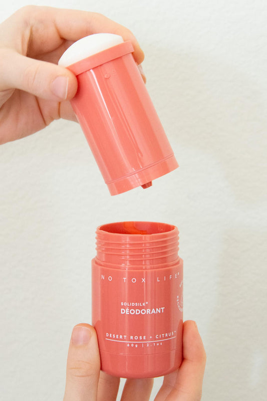 SOLIDSILK® Refillable Deodorant (Desert Rose + Citrus) - Extra Strength - No Tox Life® - NO TOX LIFE