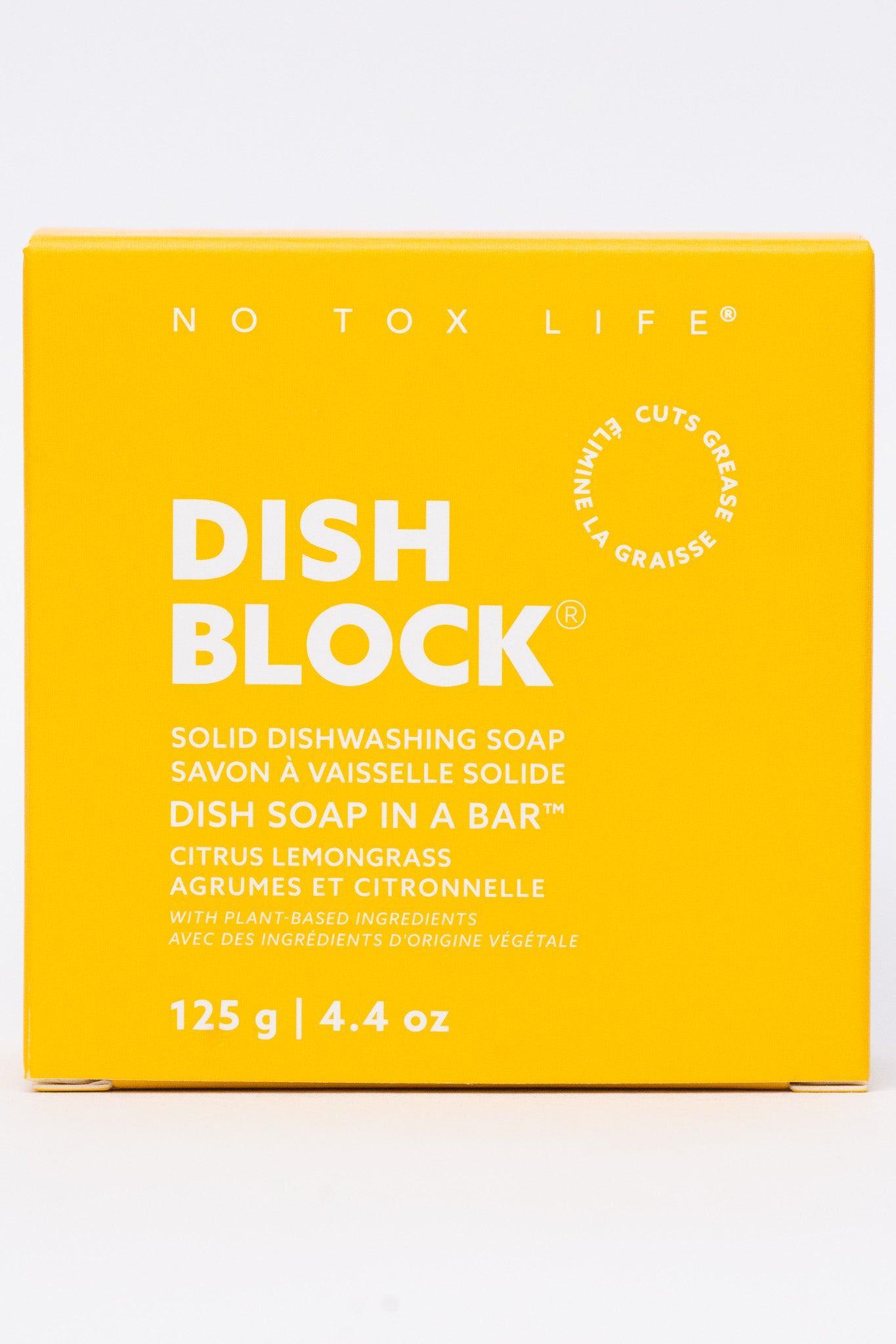DISH BLOCK® solid dish soap - Citrus Lemongrass - Pack of 4 - No Tox Life® - NO TOX LIFE