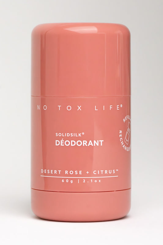 SOLIDSILKĀ® Refillable Deodorant (Desert Rose + Citrus) - Extra Strength - No Tox LifeĀ® - NO TOX LIFE