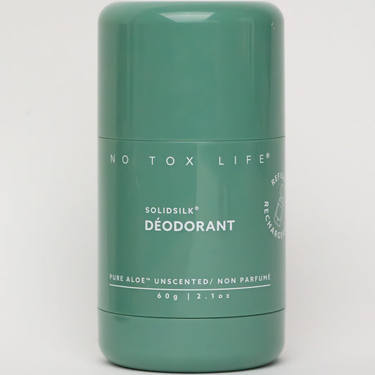 SOLIDSILKĀ® Refillable Deodorant (Pure Aloe Fragrance-Free) - Extra Strength - No Tox LifeĀ® - NO TOX LIFE