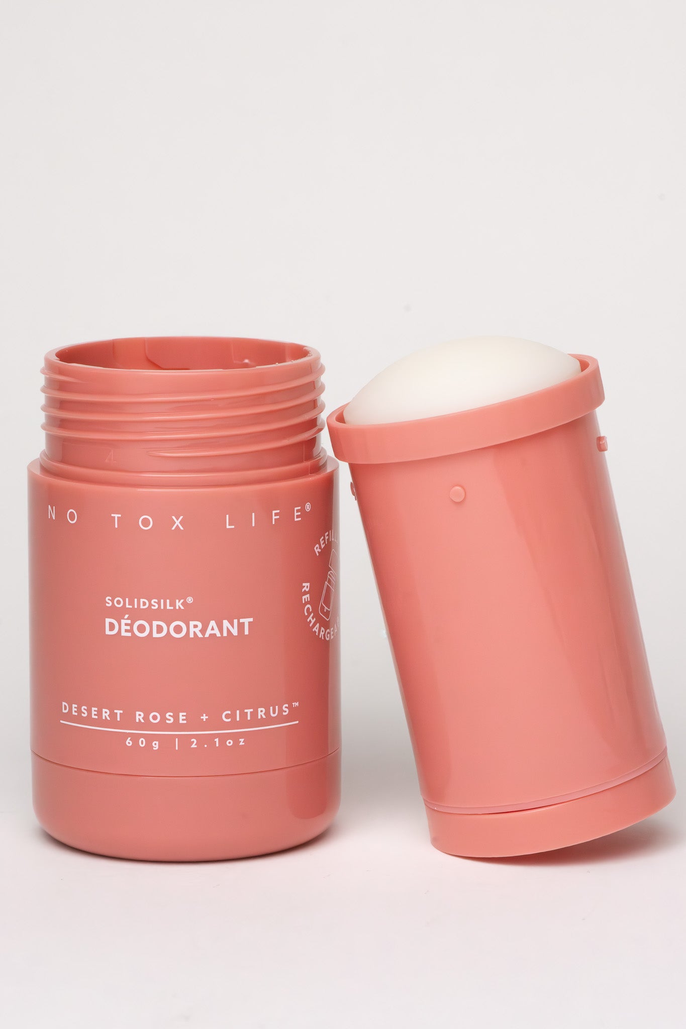 SOLIDSILK® Refillable Deodorant (Desert Rose + Citrus) - Extra Strength - No Tox Life® - NO TOX LIFE