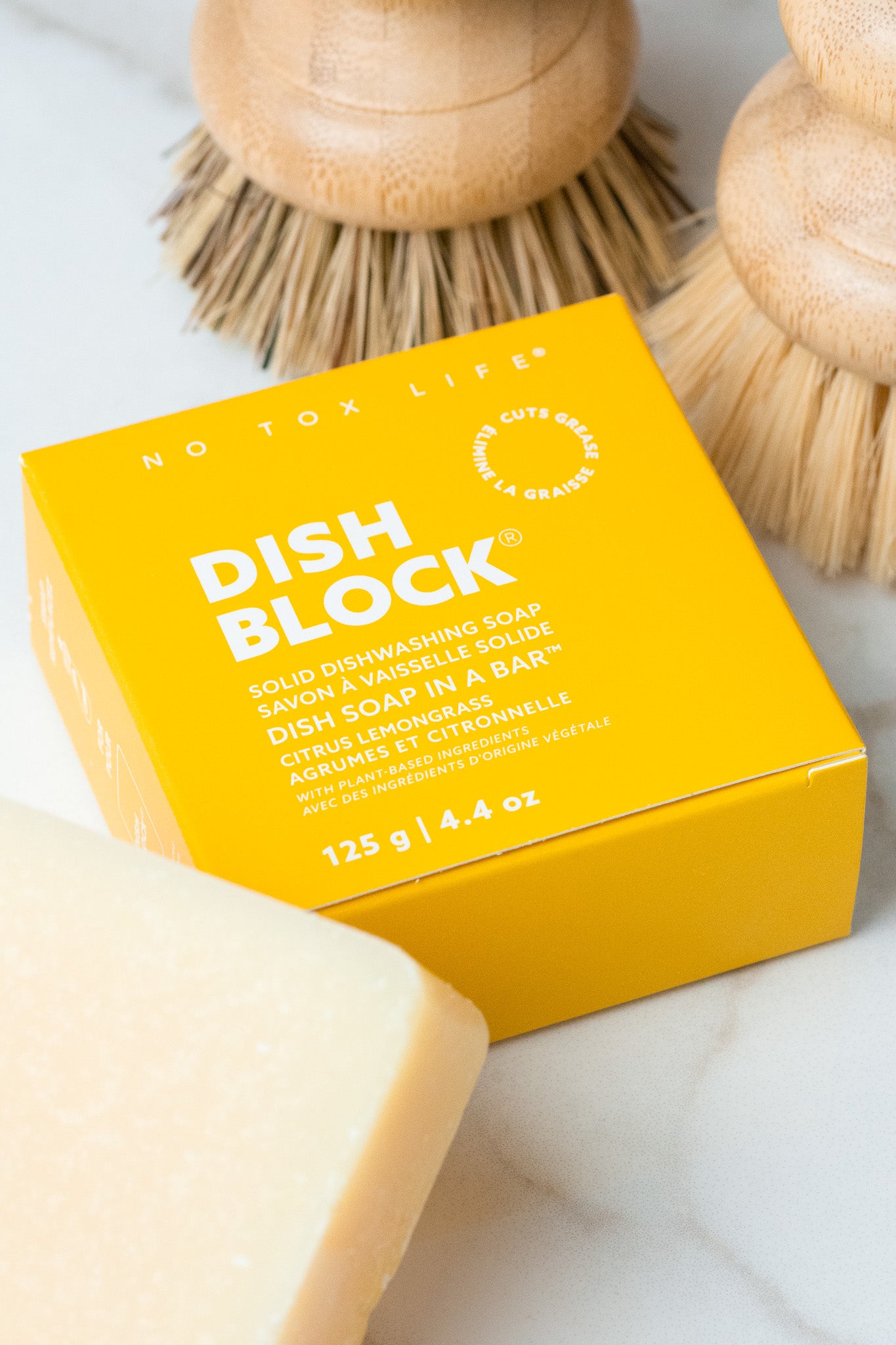 DISH BLOCK® solid dish soap - Citrus Lemongrass - Pack of 4 - No Tox Life® - NO TOX LIFE