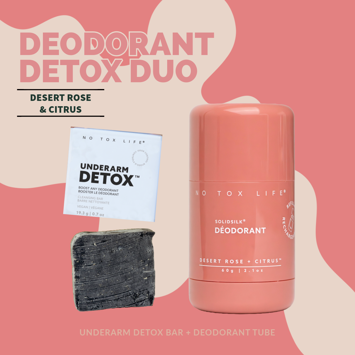 Deodorant Detox Duo (Desert Rose & Citrus) - No Tox Life® - NO TOX LIFE