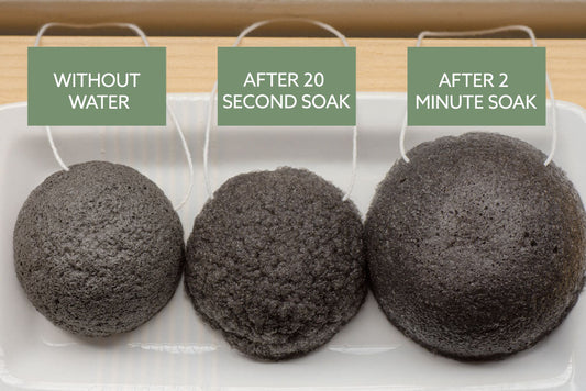 LUNA Facial Sponge - Charcoal - Bundle of 3 - No Tox Life® - NO TOX LIFE