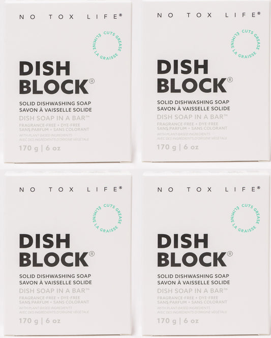 DISH BLOCK® solid dish soap - pack of 4