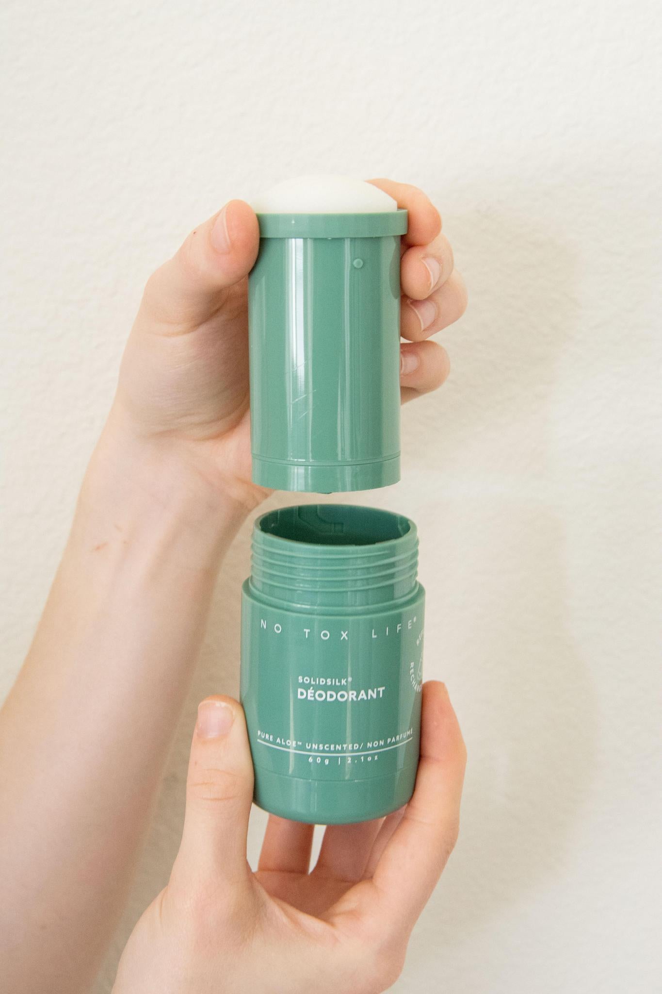 SOLIDSILK® Refillable Deodorant (Pure Aloe Fragrance-Free) - Extra Strength - No Tox Life® - NO TOX LIFE