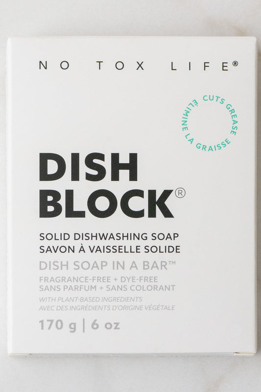 DISH BLOCK® solid dish soap - 6 oz (170g) bars - Pack of 4 - No Tox Life® - NO TOX LIFE
