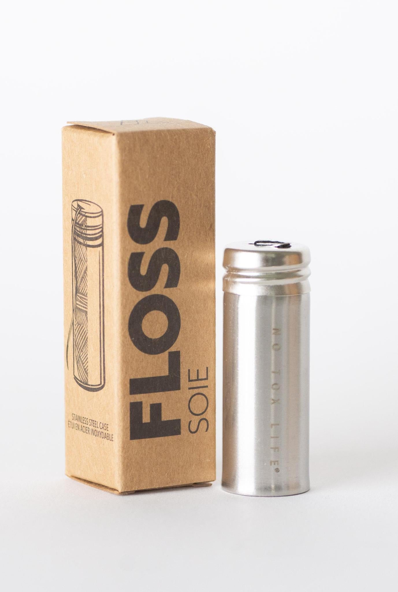 Charcoal Floss - Stainless Steel Holder - No Tox Life®
