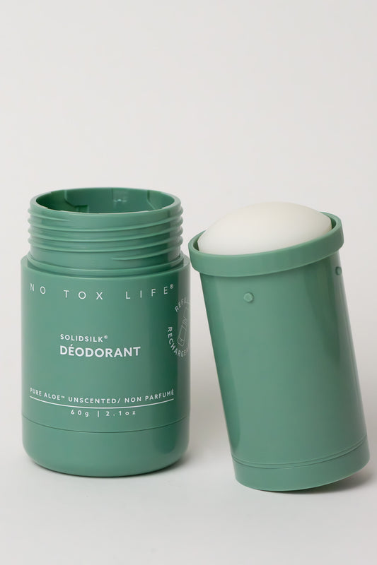 SOLIDSILK® Refillable Deodorant (Pure Aloe Fragrance-Free) - Extra Strength - No Tox Life® - NO TOX LIFE