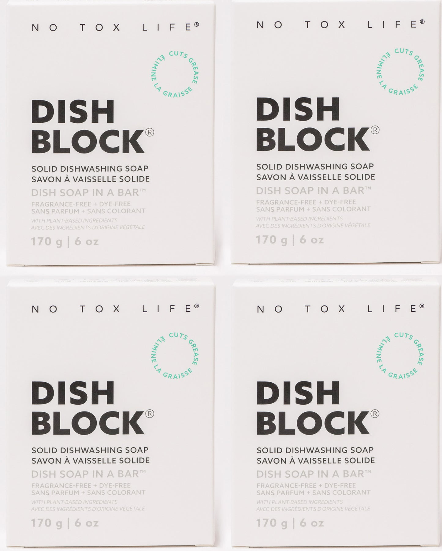 DISH BLOCK® solid dish soap - pack of 4